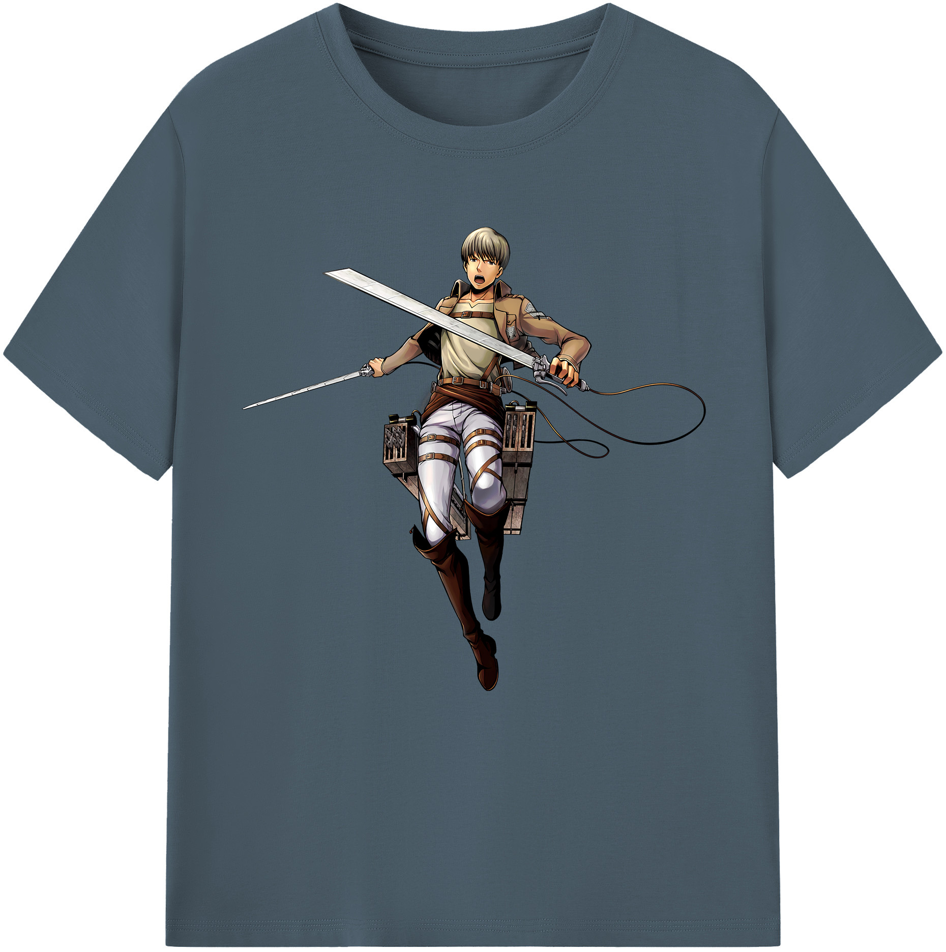 （画像用） 進撃の巨人 Attack on Titan 綿100％半袖Tシャツ（フロントプリント）